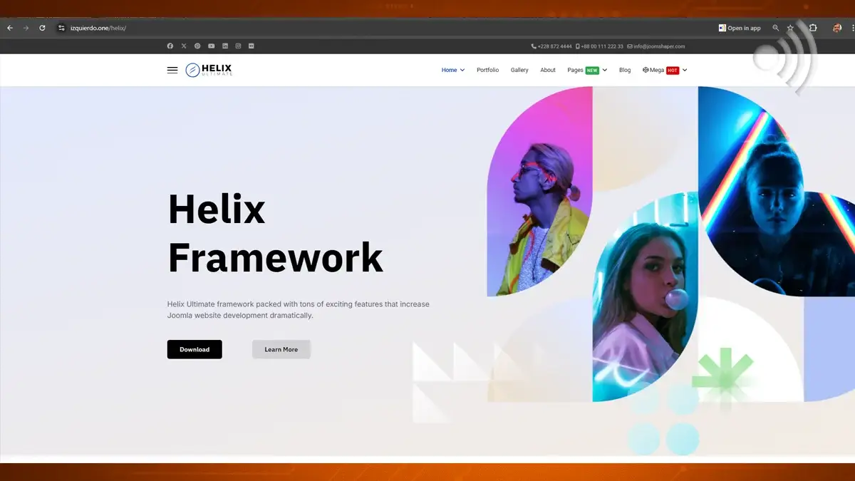 Visita via navegador frontpage