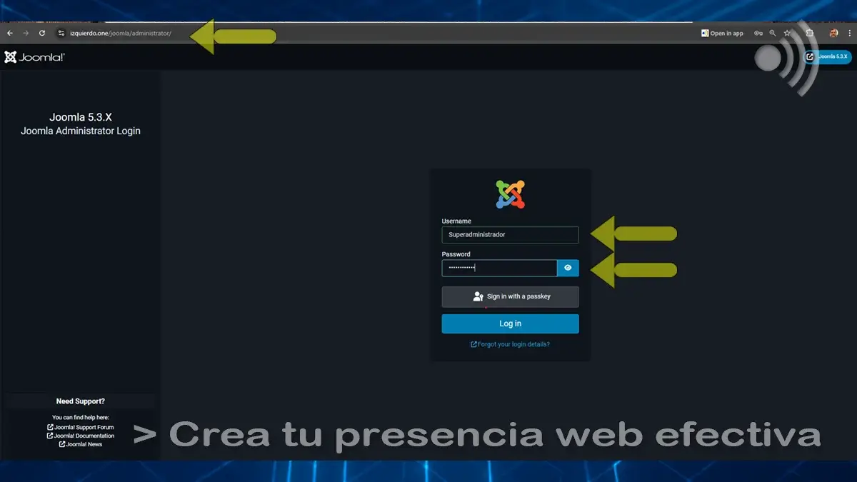 ingresar a Administrator