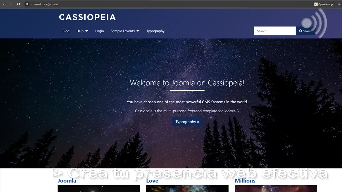 Valdar intalción de ejemplo Blog