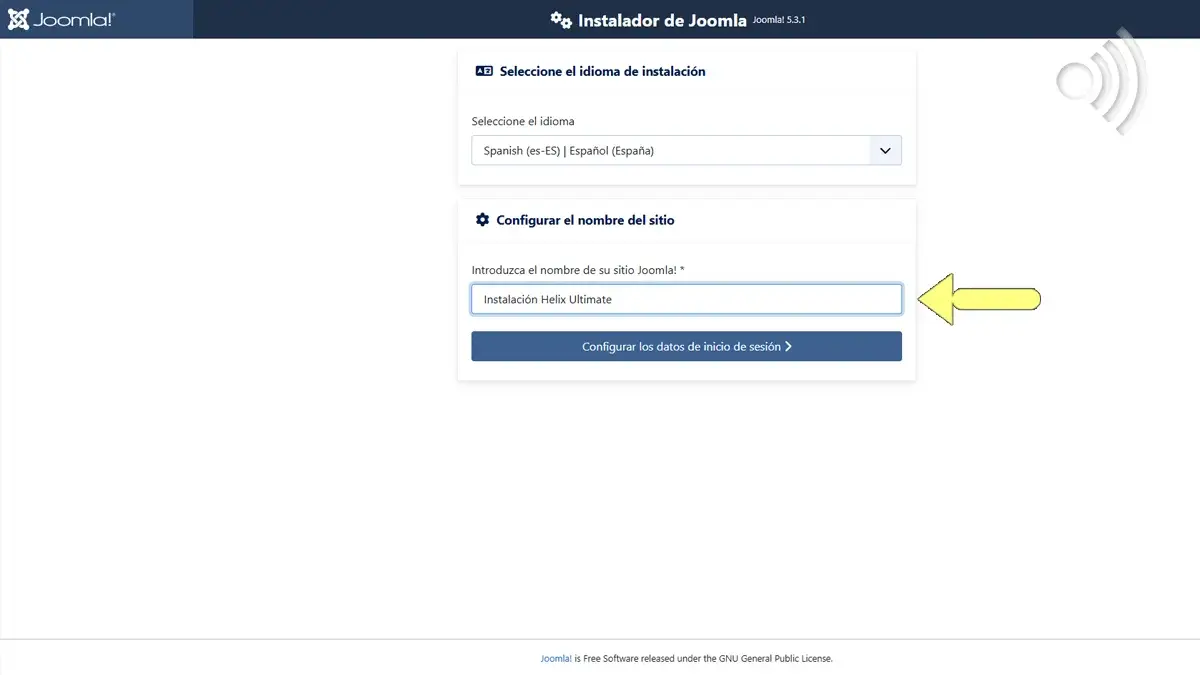 Nombrar Base de Datos